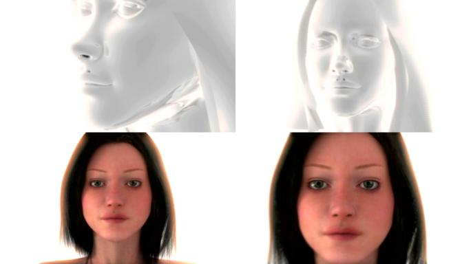 虚拟人脸AI人工智能芯片UI高科技大数据