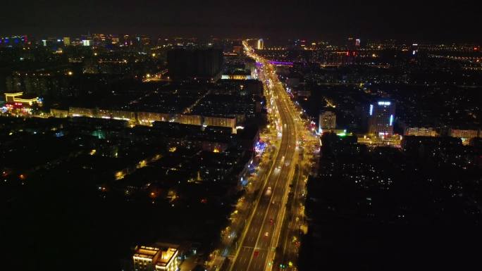 西环路高架夜景