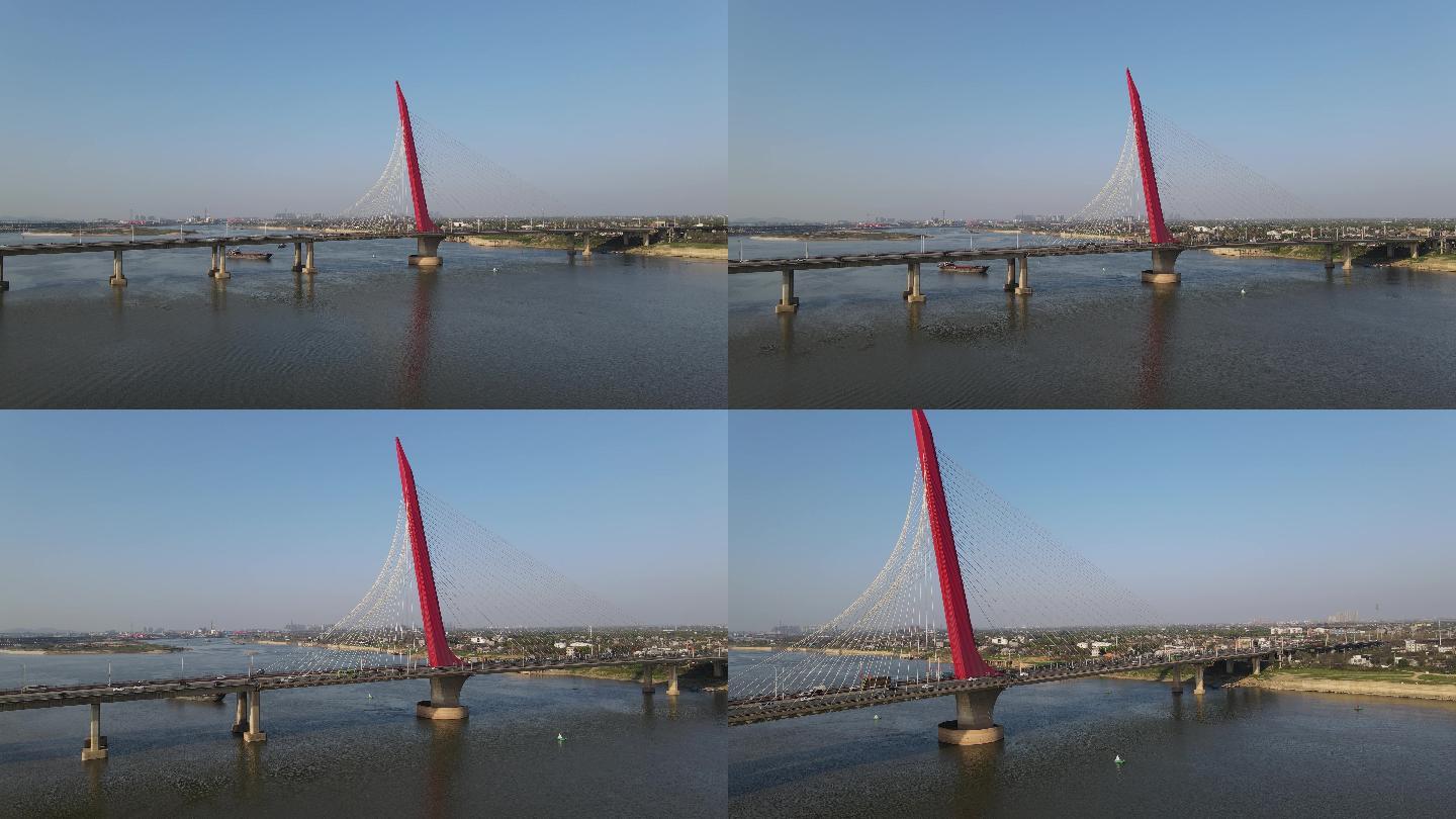 江西南昌英雄大桥高质量4K航拍素材