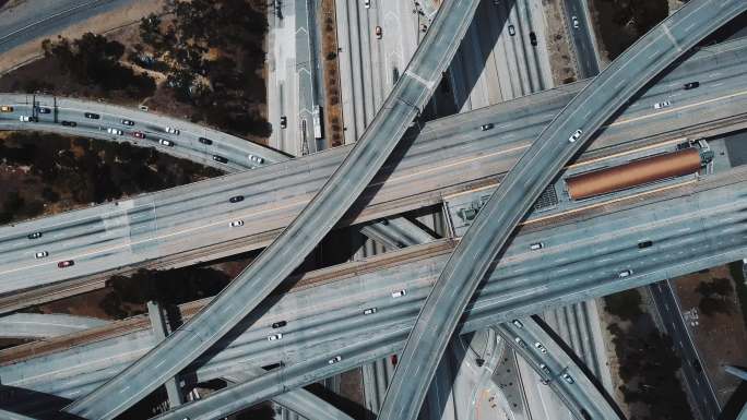 洛杉矶立交桥高速公路交通车辆