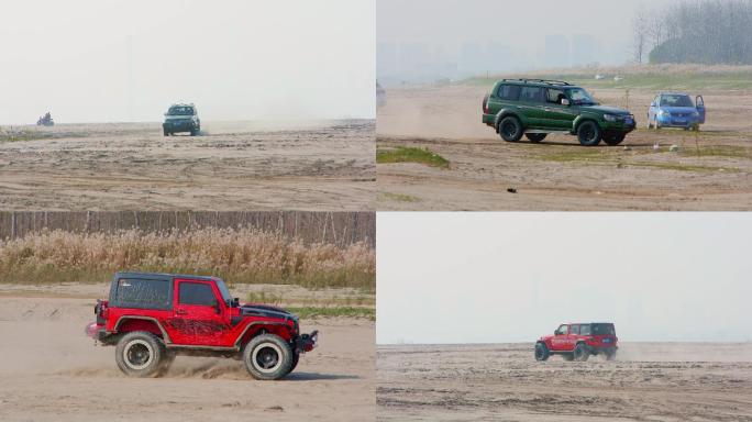 【原创4K】吉普jeep牧马人越野车沙地
