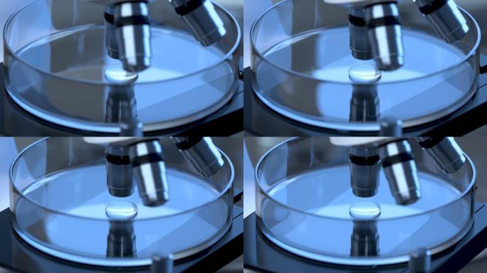 显微镜与培养皿3D渲染