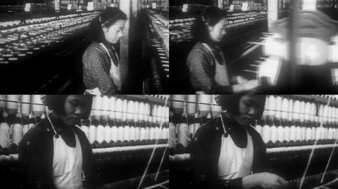 纺织厂纱线 棉线 老视频