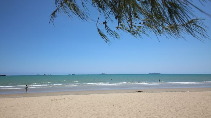 三亚湾椰梦长廊海滩沙滩素材