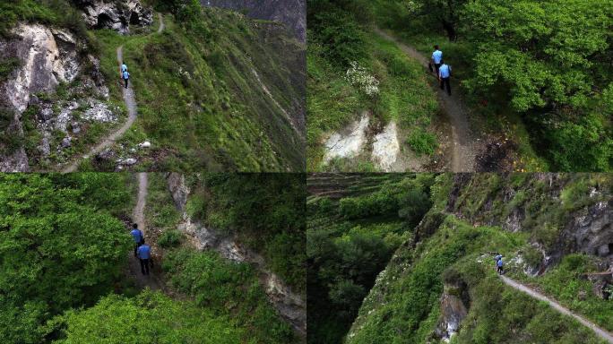 跋山涉水走访办案的警察