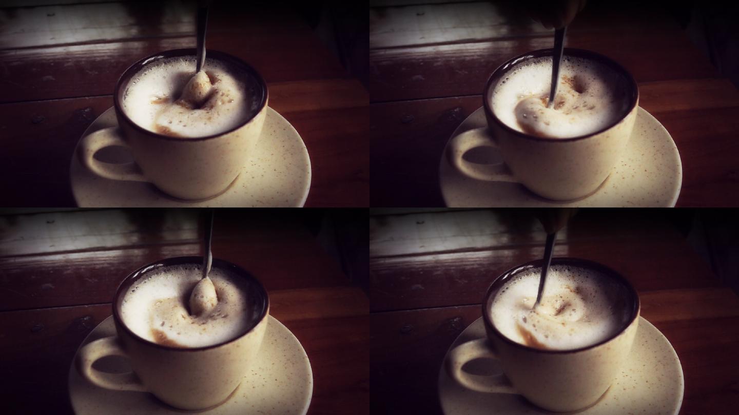 超慢镜头高清：混合咖啡