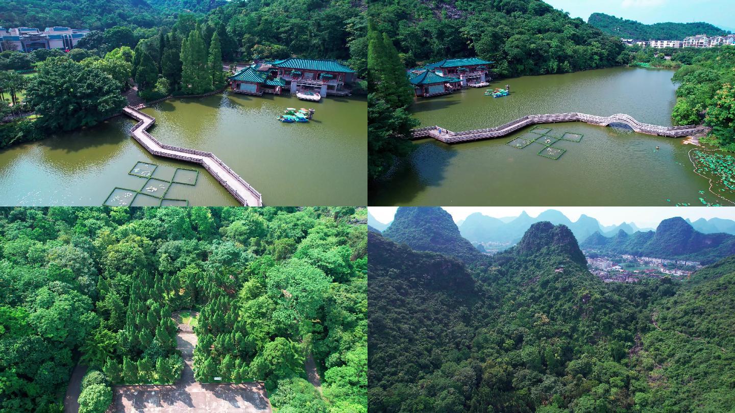 桂林西山公园最新航拍风景区