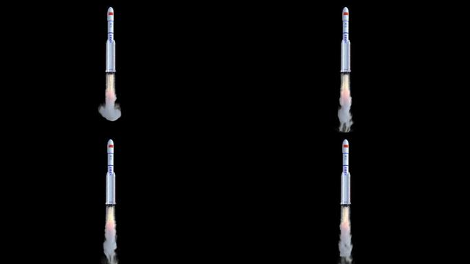 火箭发射透明通道视频