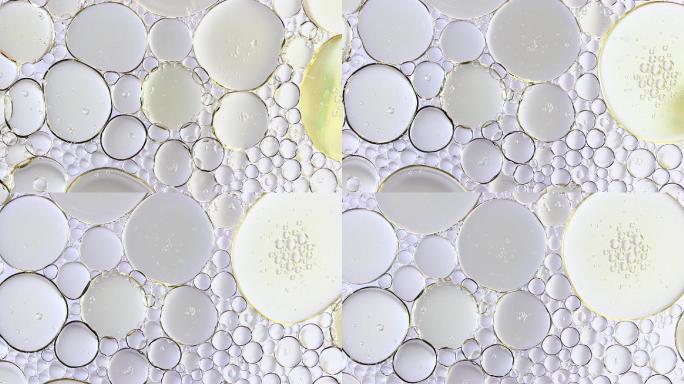 气泡抽象背景乳液乳霜特效三维动画精华液润