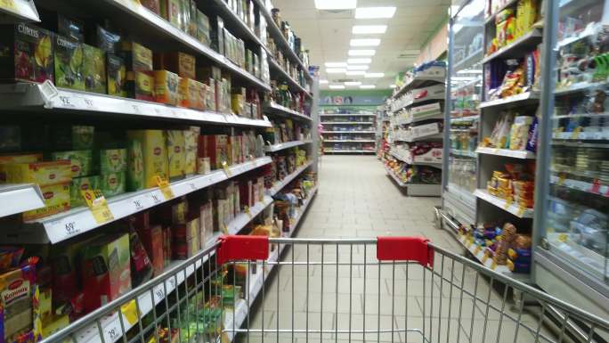 空无一人的超市