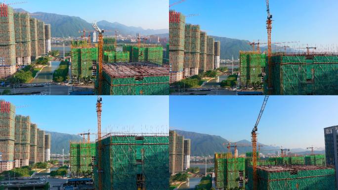 温州瓯海区府建筑工地塔吊