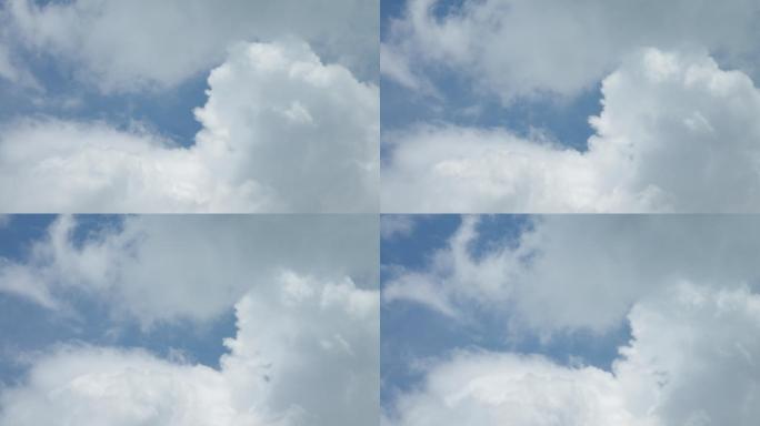 蓝天白云云朵天空实拍自然生态云层