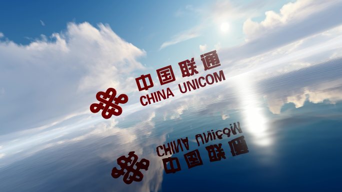 4K中国联通logo日出