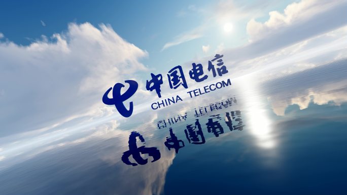 4K中国电信logo日出