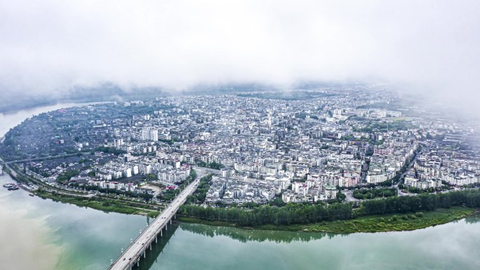 阆中古城延时全景