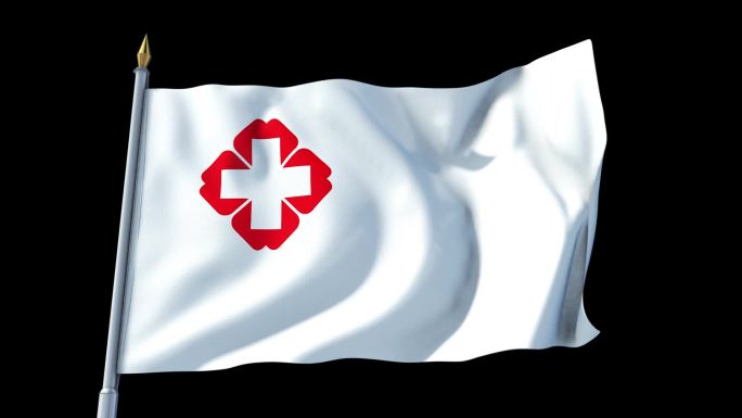 4K护士节旗帜透明带通到