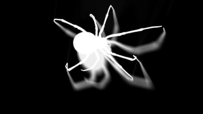 黑寡妇蜘蛛在白色和灰色背景上有阿尔法通道