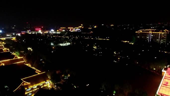 青州古城夜景航拍