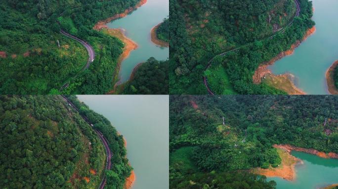 汽车行驶在山路