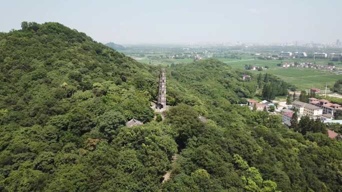 上海松江天马山护珠塔航拍