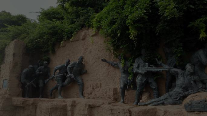 兵民是胜利之本英雄孟良固纪念馆雕塑