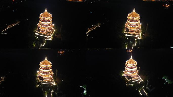 北极阁夜景航拍