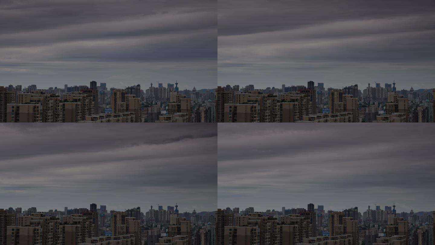 城市上空阴云流动【延时】02