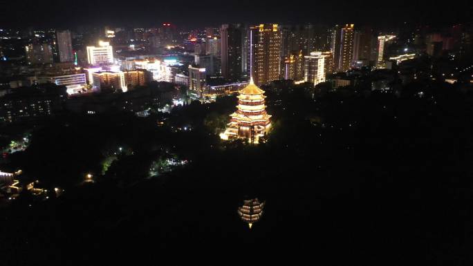 北极阁夜景航拍