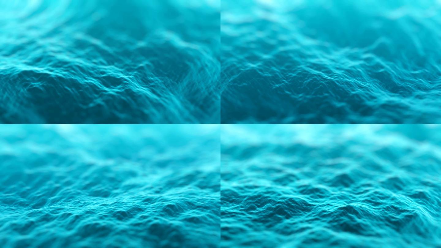 蓝色海面海浪