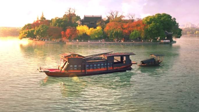 节目循环大屏背景南湖的船红船