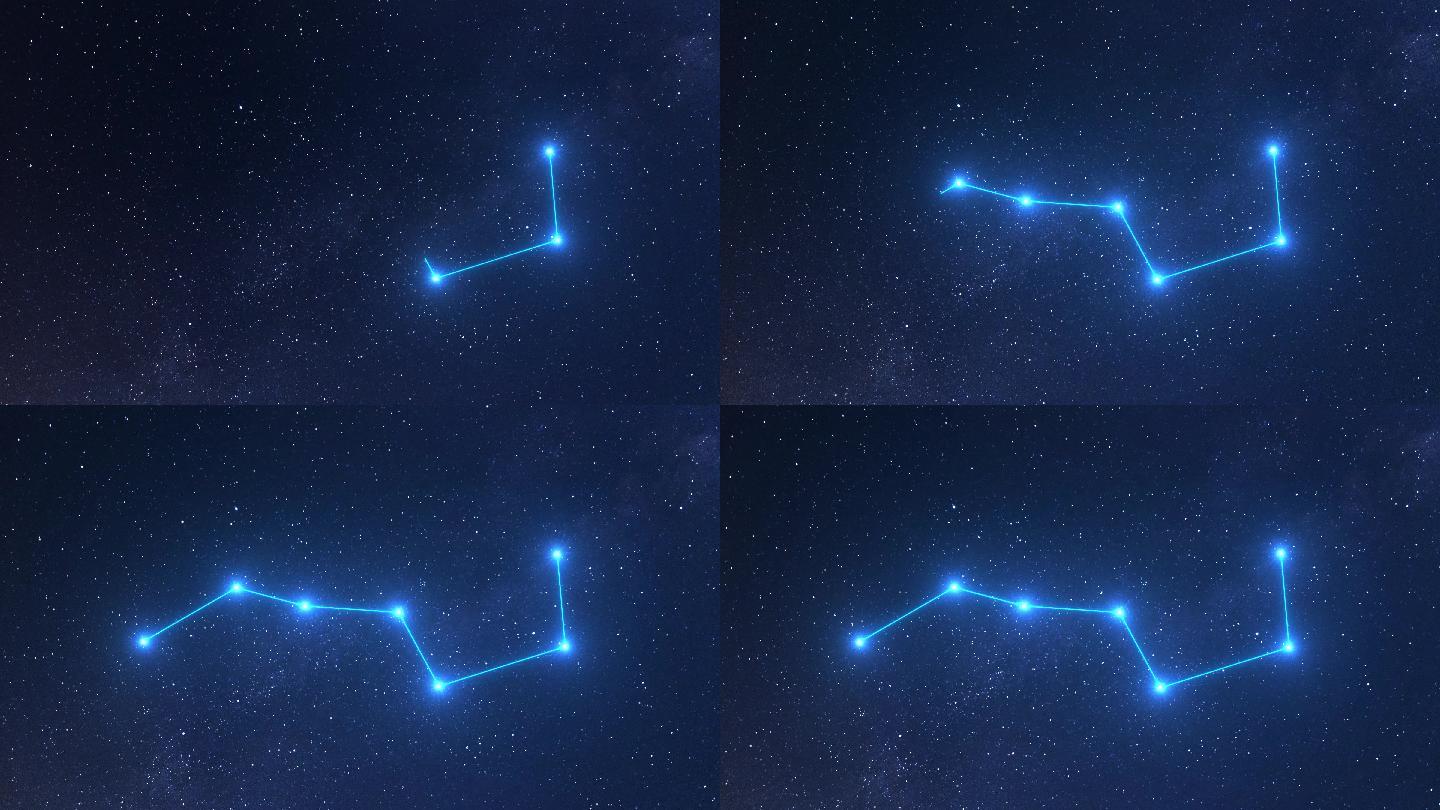 北斗七星连线动画 3840x2160 高清视频素材下载 编号 舞台背景 光厂 Vj师网 Www Vjshi Com