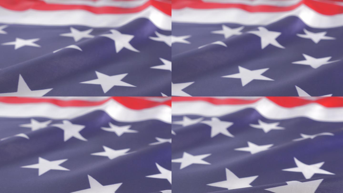 美国国旗缓慢滑动镜头