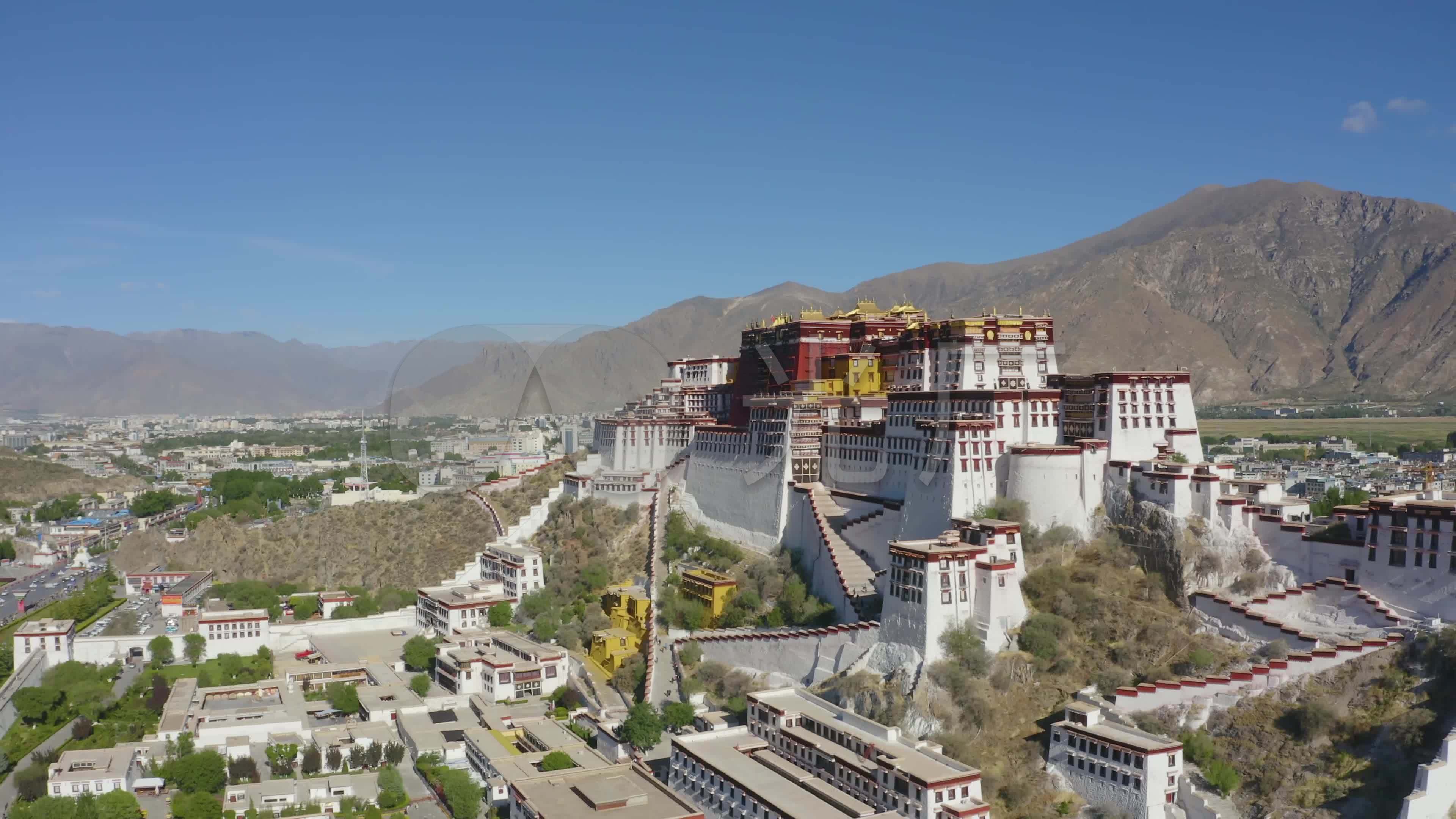 27,布达拉宫航拍,远拉近