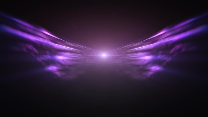 紫色浪漫翅膀展开视频素材
