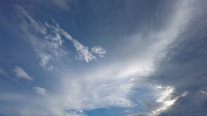 通透的天空雨后天空云景