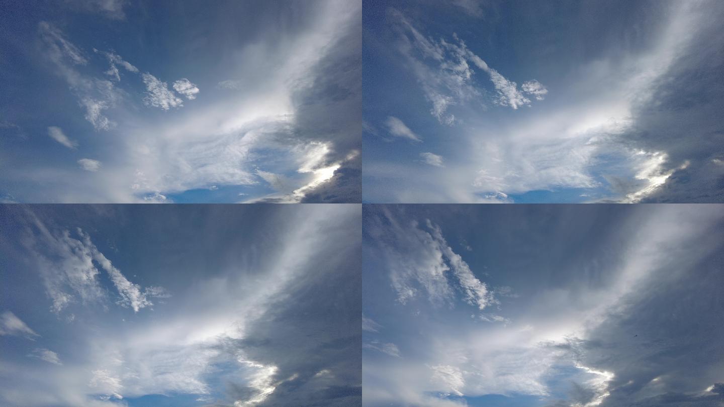 通透的天空雨后天空云景