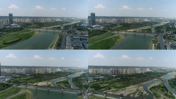 宝鸡东岭廊桥渭河