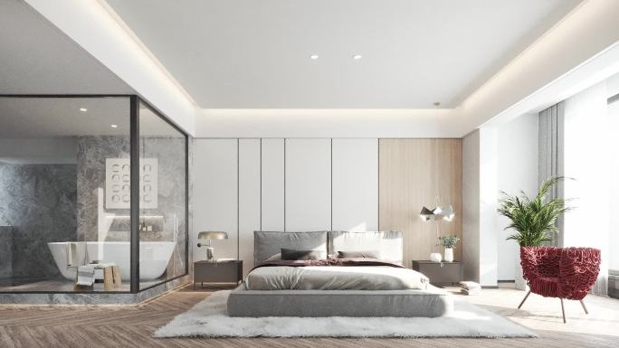 3d动画样板房主卧客房20D_A11
