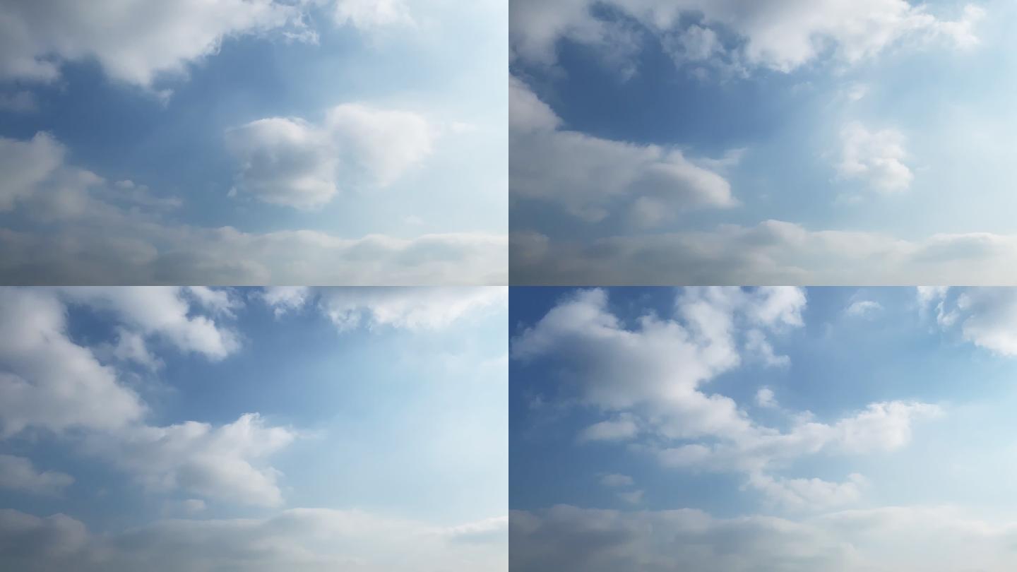 【HD天空】蓝天迷雾幻境棉花团超梦幻云雾