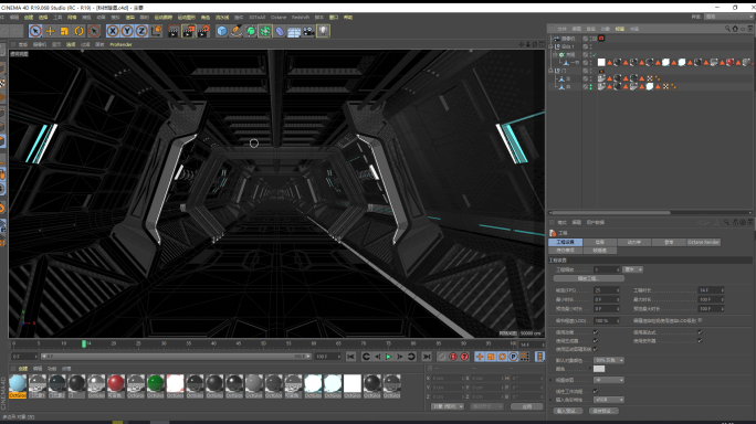 科技隧道C4D文件