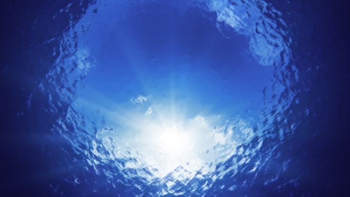 在水下拍摄天空AR裸眼全息投影VR虚拟