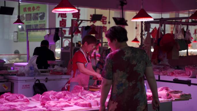 菜市场猪肉