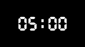 5分钟倒计时带通道4k3视频素材