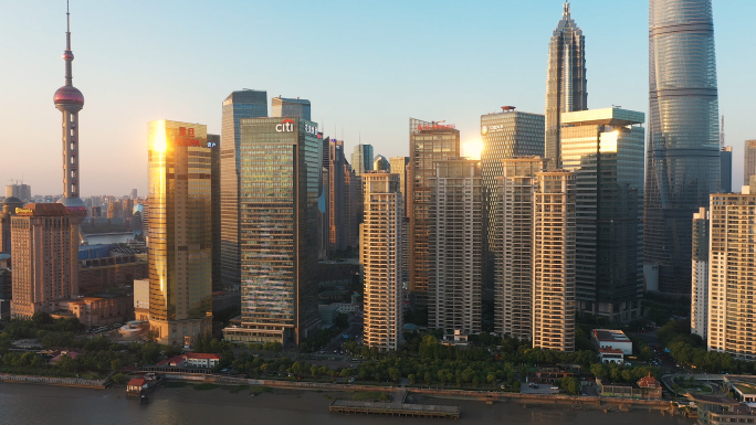 上海航拍4K陆家嘴外滩宣传视频