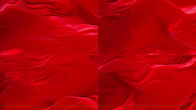 红色背景4k红绸红布红色红旗
