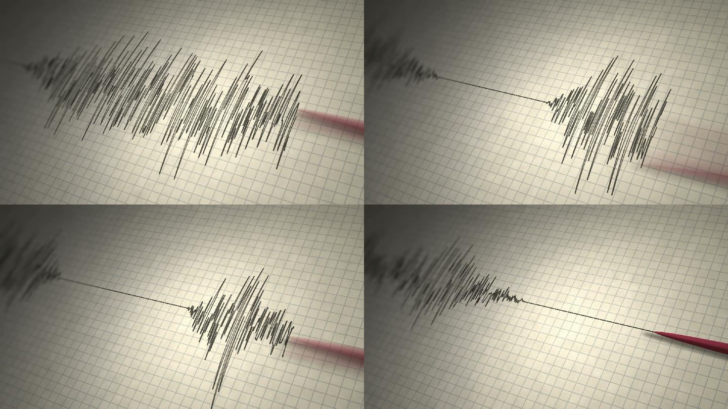 动画地震仪记录地震震动