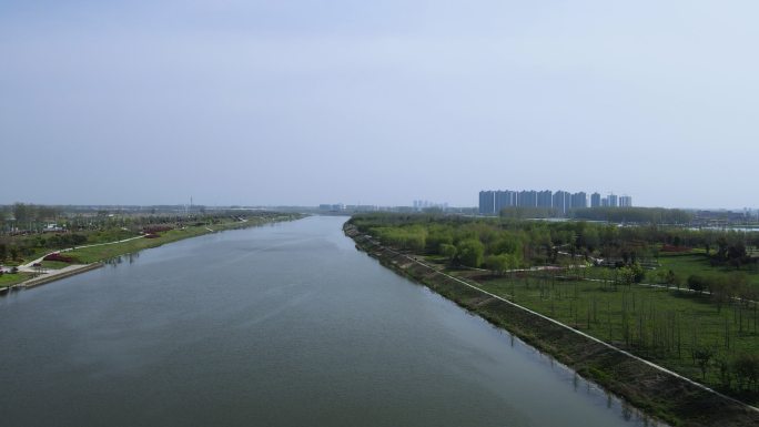 大河河面河岸桥梁建设河流