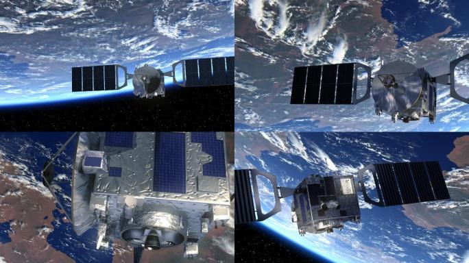 环绕地球的卫星空间站系统定位机器仪器