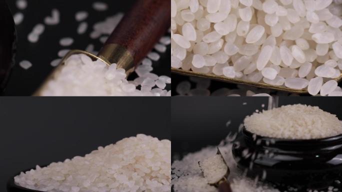 珍珠米视频4K、大米、大米洒落、大米实拍