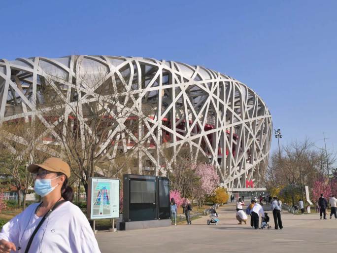 北京中轴线｜北京鸟巢人流延时空镜